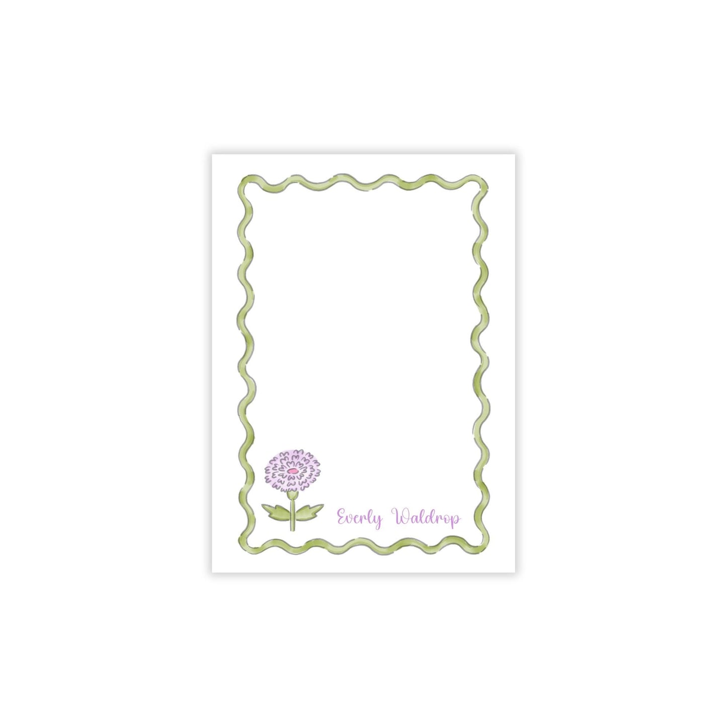 Purple Floral Notepad
