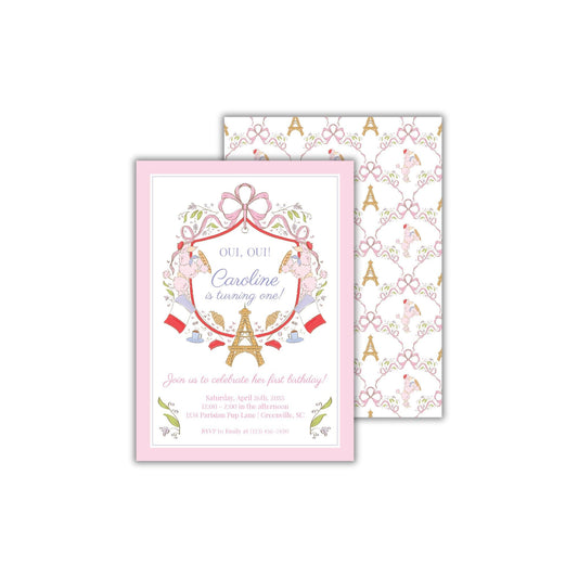 French Poodle Invitation