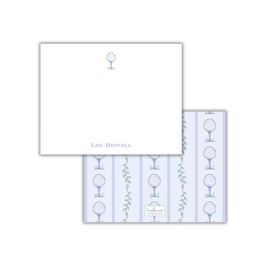 The image is a white square with a small blue golf ball icon and the name "Lee Howell" written in blue on it.