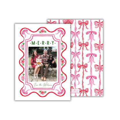 Merry Poinsettia Christmas Card