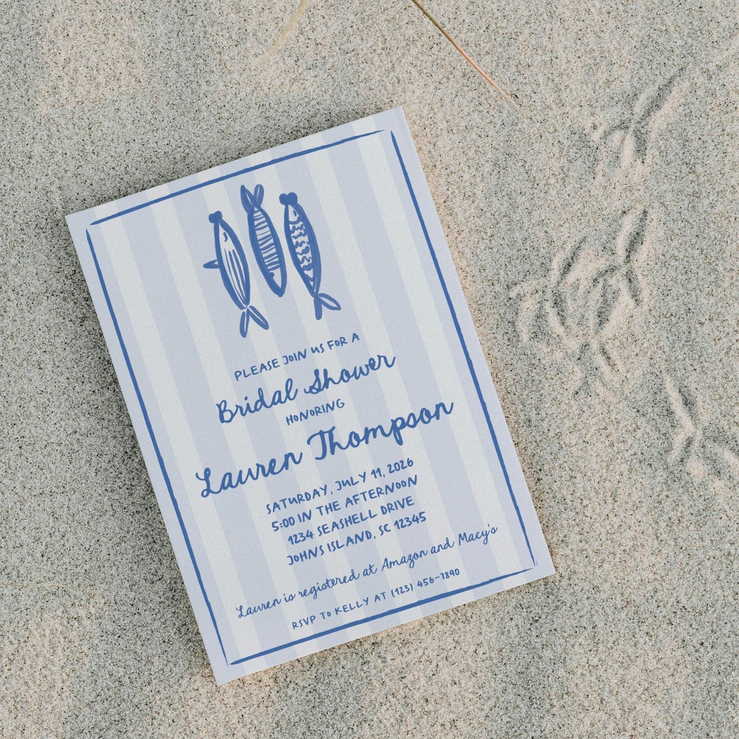 Rustic Fish Bridal Shower Invitation