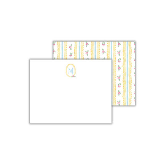 Rosebud Stripe Notecards