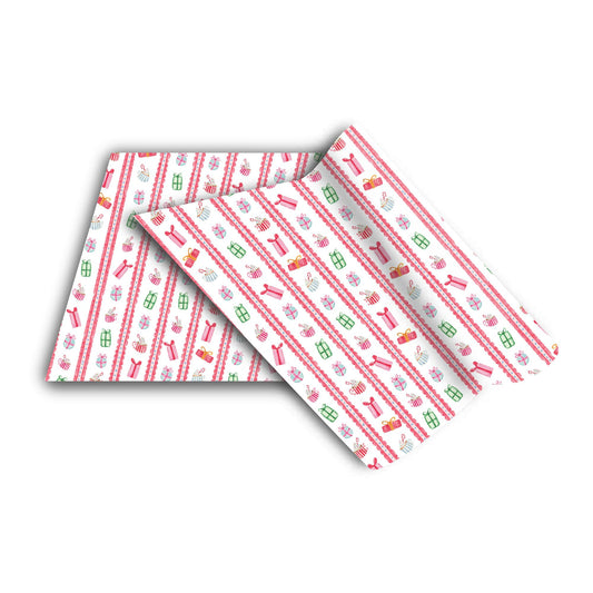 a pair of wrapping paper on a white background