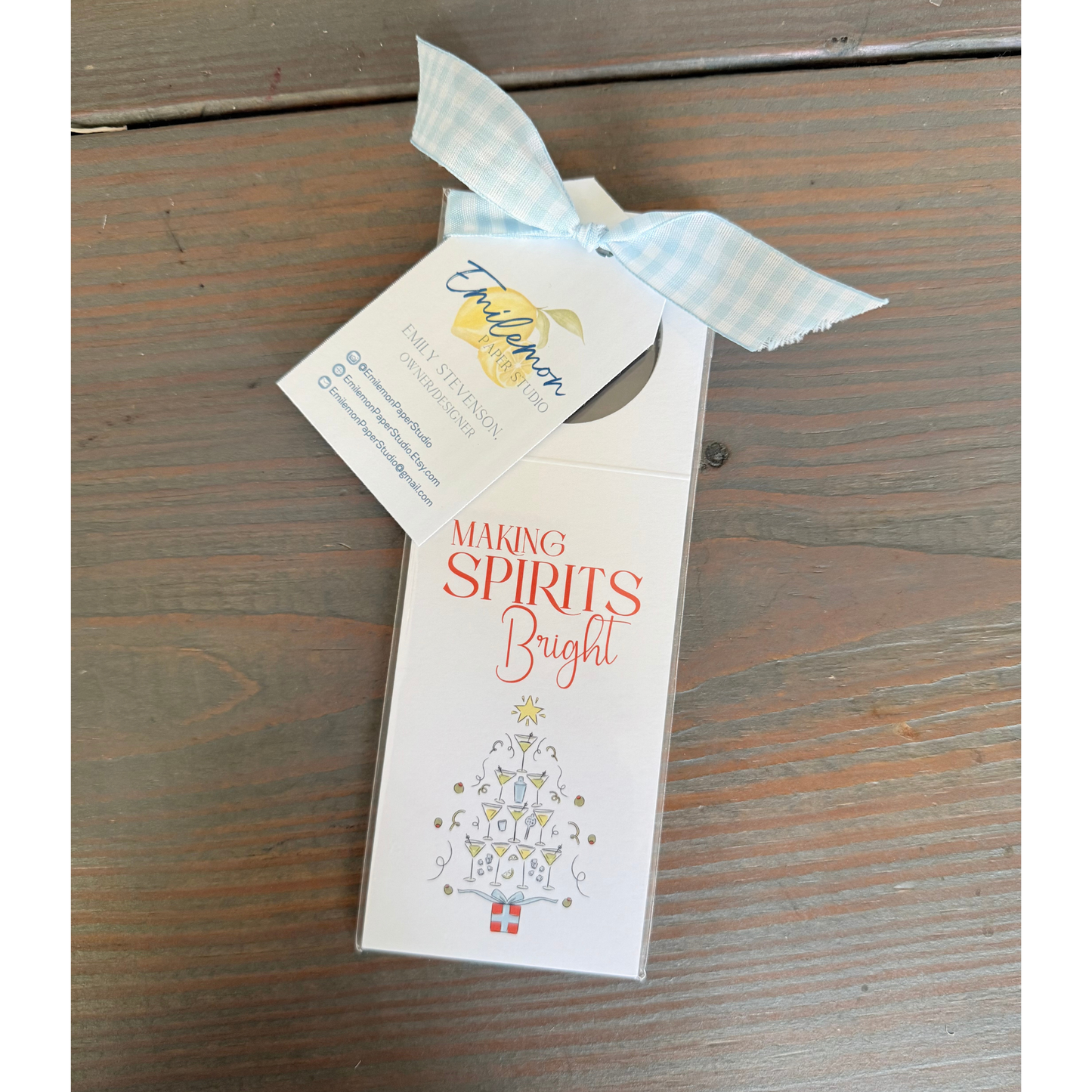 Christmas Wine Tag Variety Pack, Set of 10 - Sample Extras