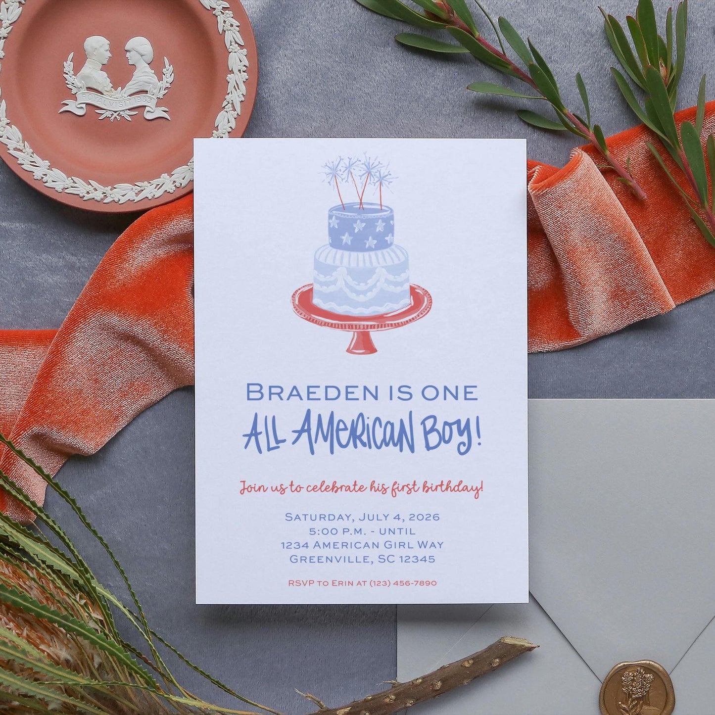 All American Kid Invitation