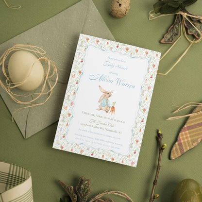 Peter Rabbit Baby Shower Invitation