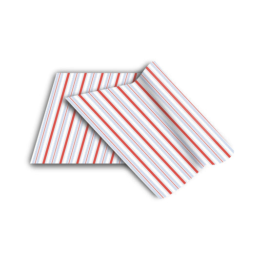 Scallop Stripes Gift Wrap Sheets - Single Sided