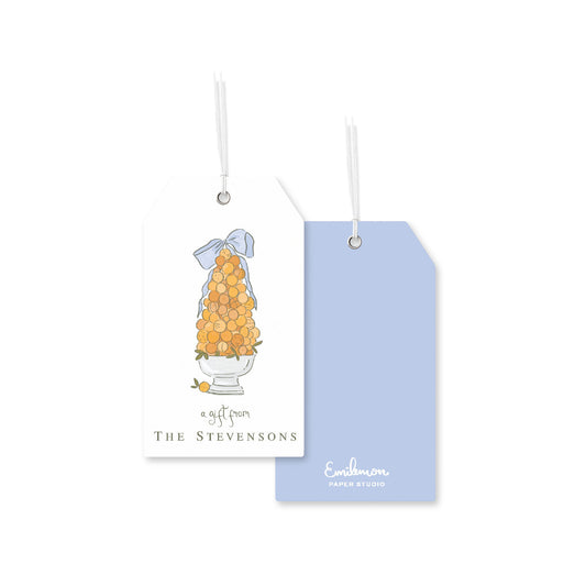 Orange Pomander Christmas Tags