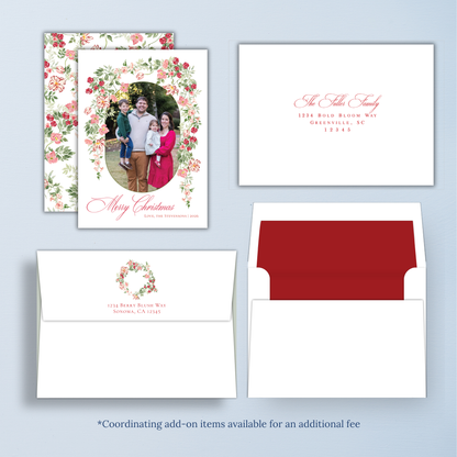 Berry + Blush Christmas Card