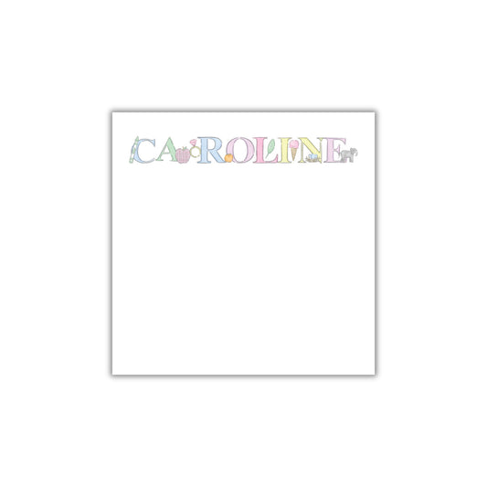 Letter Lunch Box Notepad - Pastel