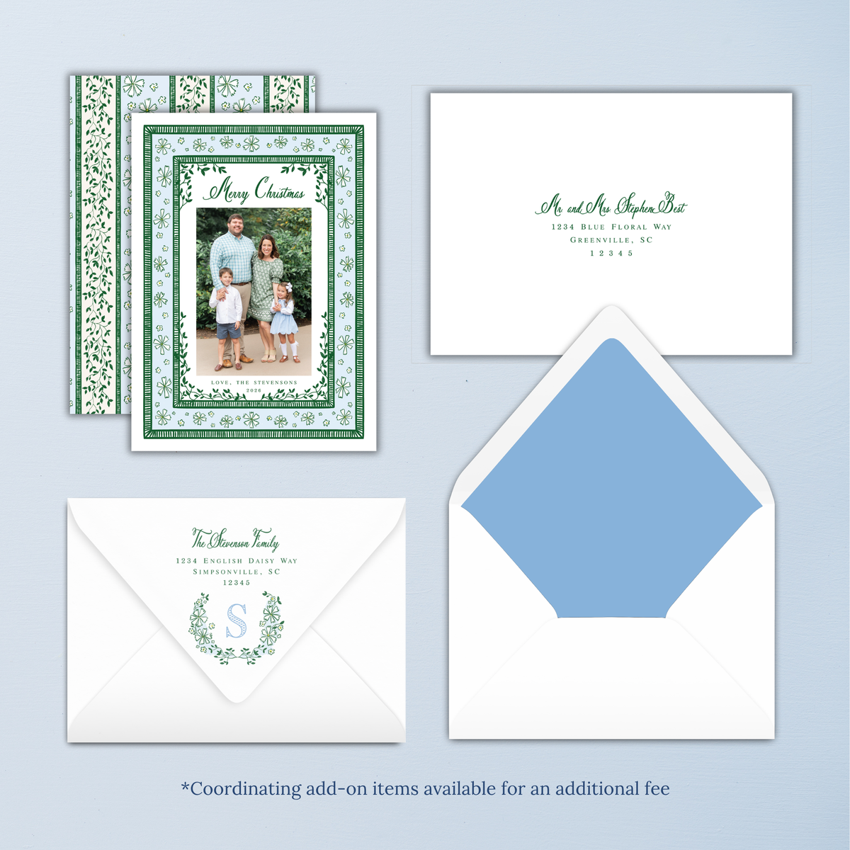 English Daisy Christmas Card
