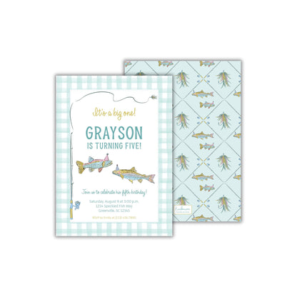 a card with a picture of a fish on it