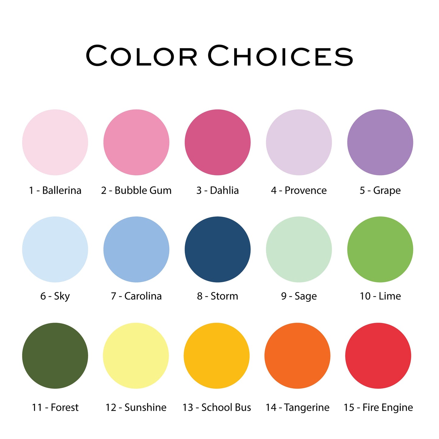 Choose Your Color Name Labels