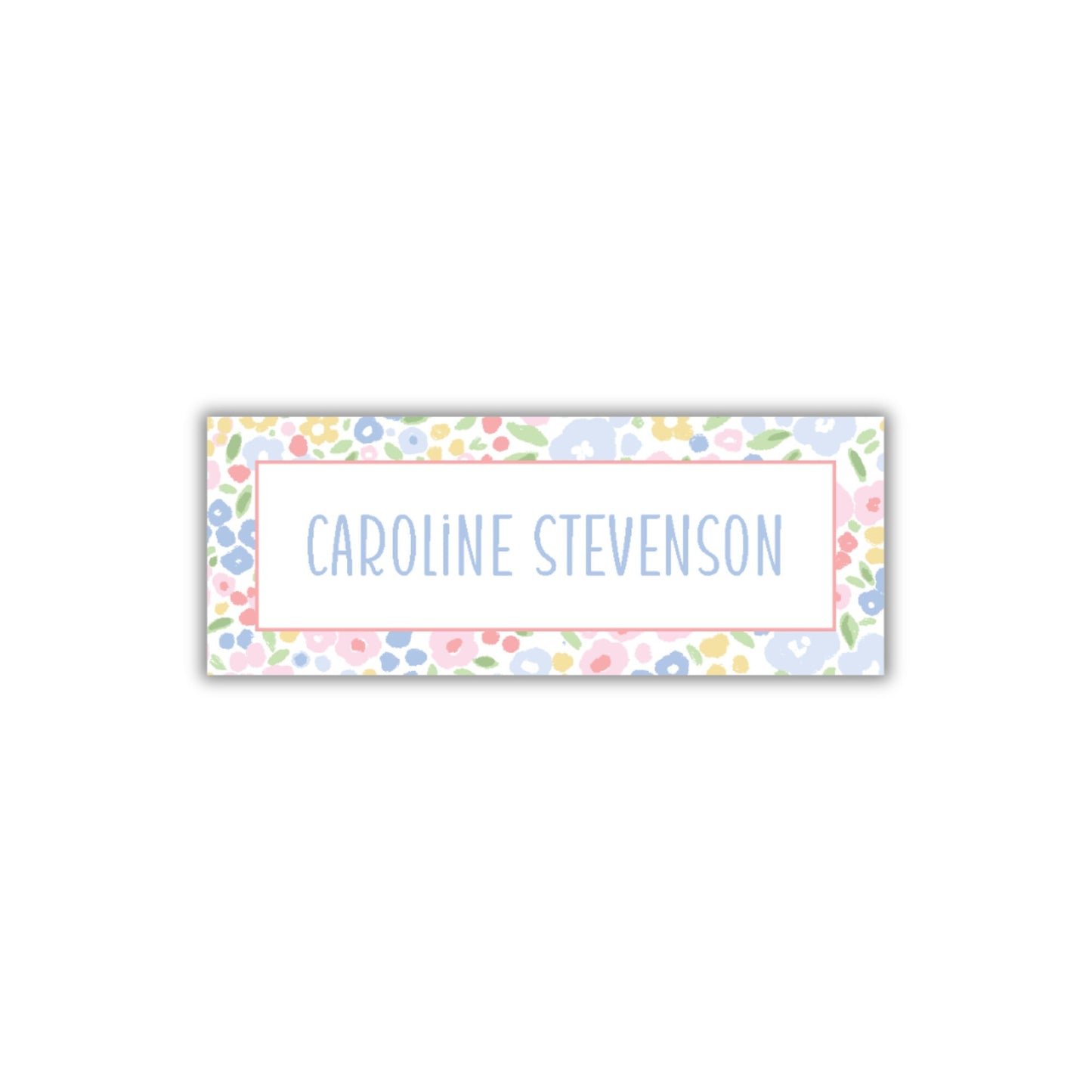 Ditsy Floral Name Labels