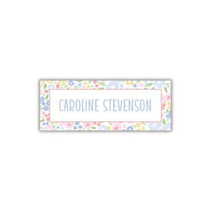 Ditsy Floral Name Labels