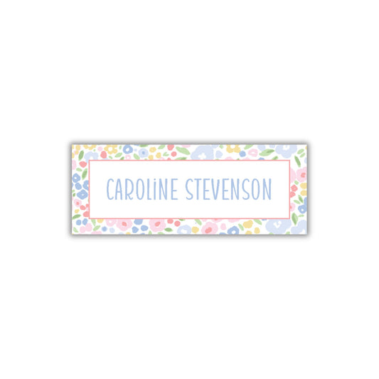 Ditsy Floral Name Labels