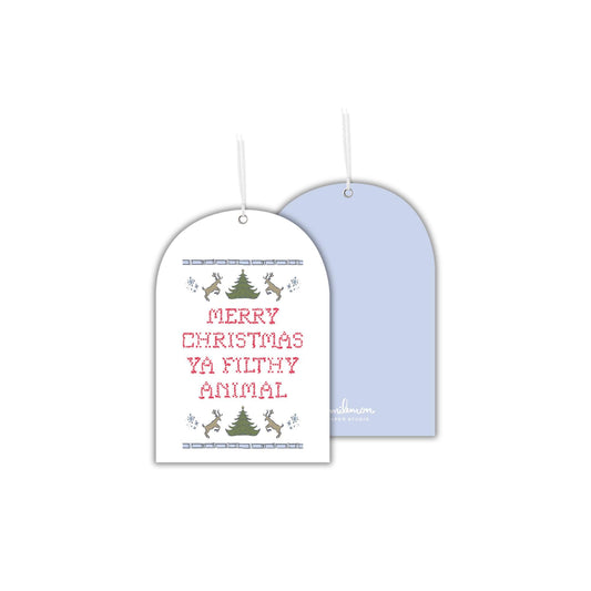 Filthy Animal Christmas Tags