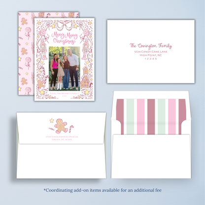 Candy Christmas Card - Pink