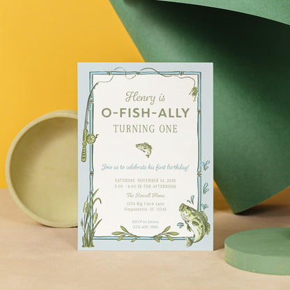 O-Fish-ally One Birthday Invitation