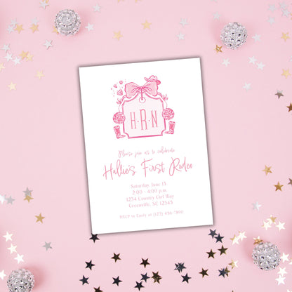 Disco Cowgirl Invitation