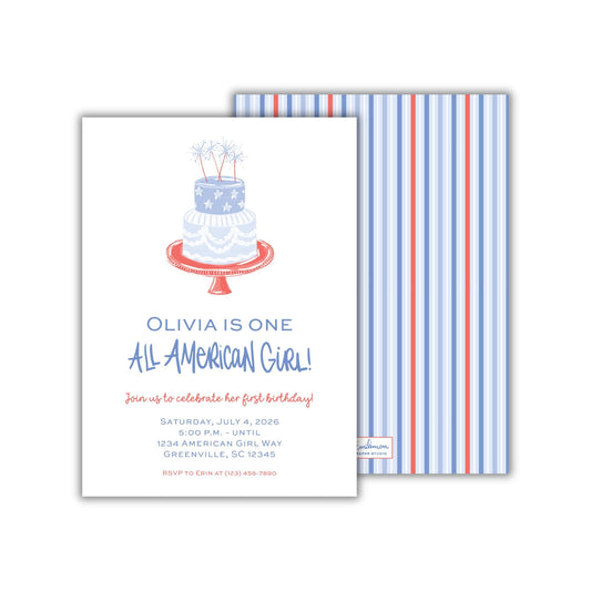 All American Kid Invitation