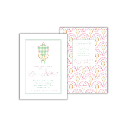 Tennis Baby Shower Invitation - Pink
