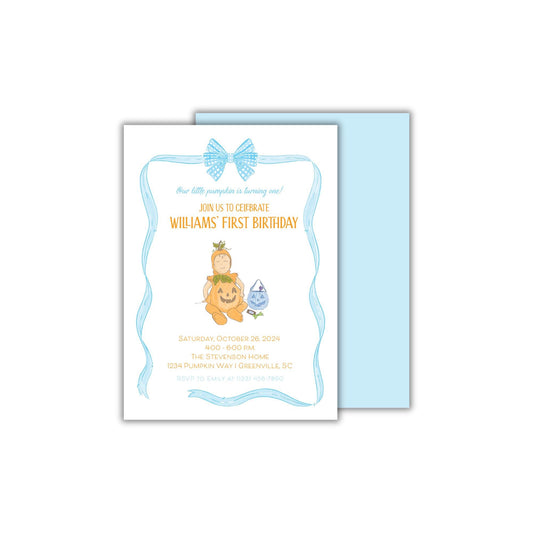Pumpkin Invitation - Blue