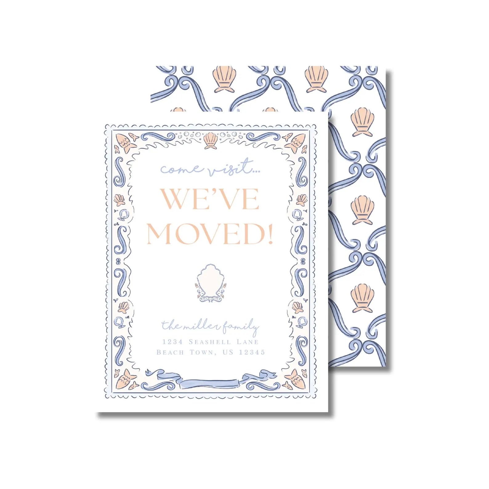a card with the words we've moved on it