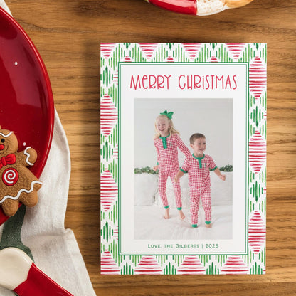 Ikat Christmas Card