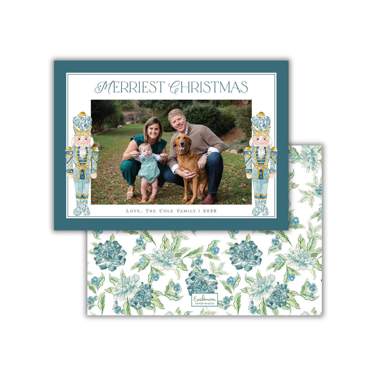 Chinoiserie Nutcracker Christmas Card
