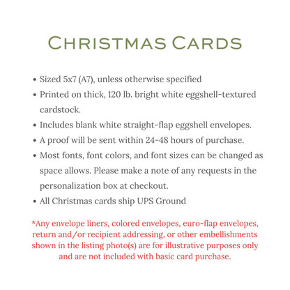 a christmas card with the words christmas cards