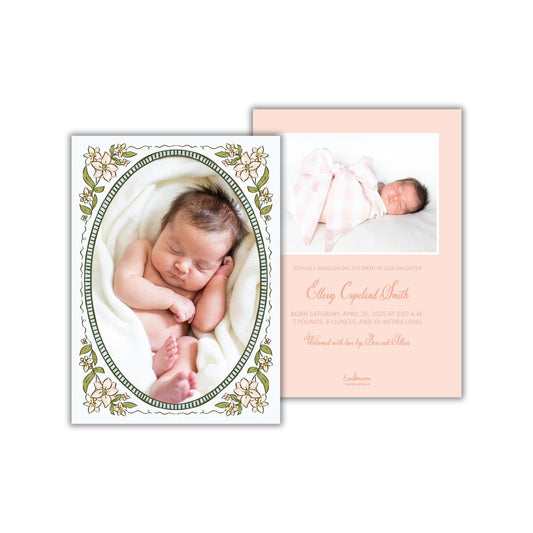 Vintage Frame Birth Announcement