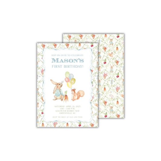 Peter Rabbit Invitation