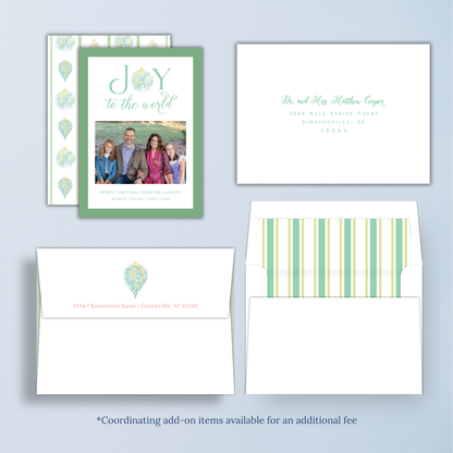 Traditional Chinoiserie Christmas Card