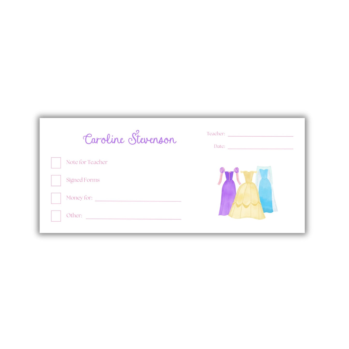 Princess Money Envelopes