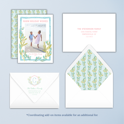 Coastal Chinoiserie Christmas Card