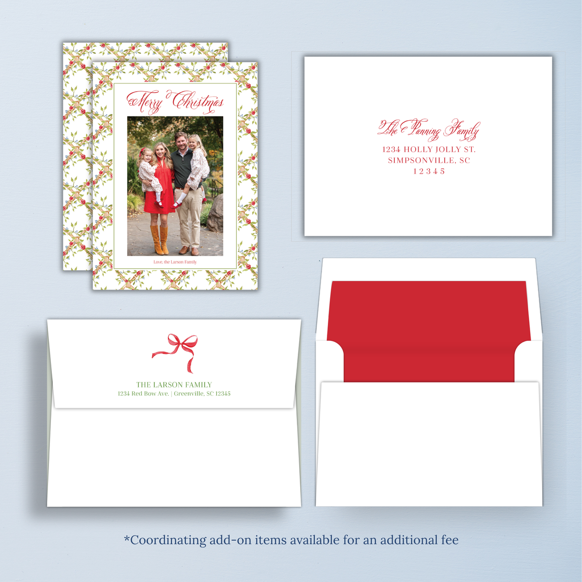 Rose Trellis Christmas Card