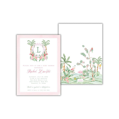 Palm Paradise Baby Shower Invitation