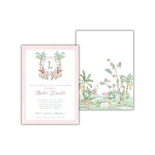 Palm Paradise Baby Shower Invitation