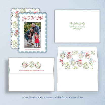Chinoiserie Ornaments Christmas Card