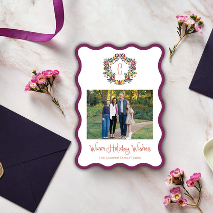 Gilt Plum Christmas Card