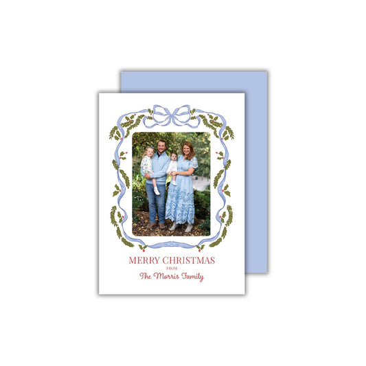 Virginia Vines Christmas Card - Blue