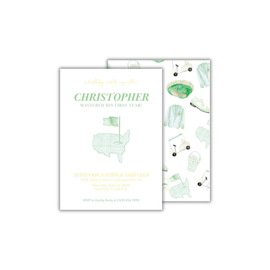 Golf Invitation - Green