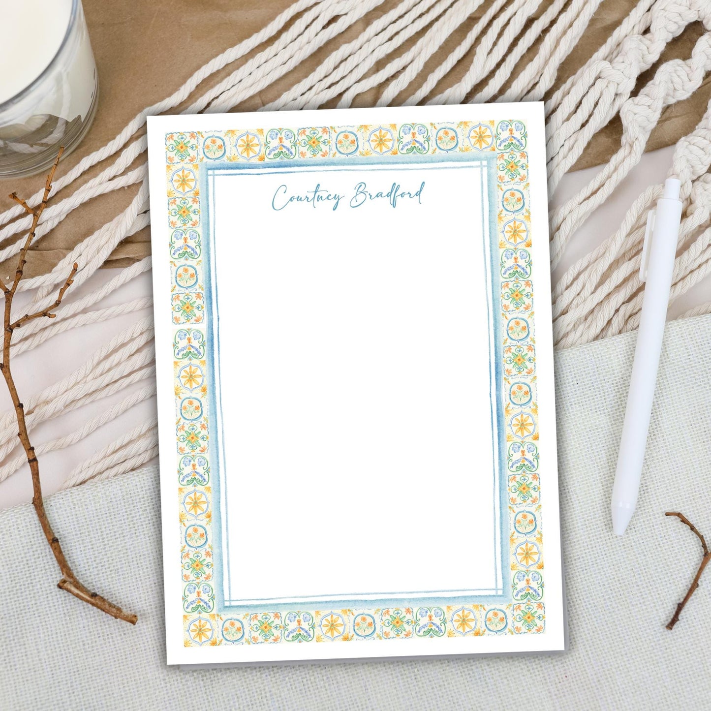 Italian Tile Notepad
