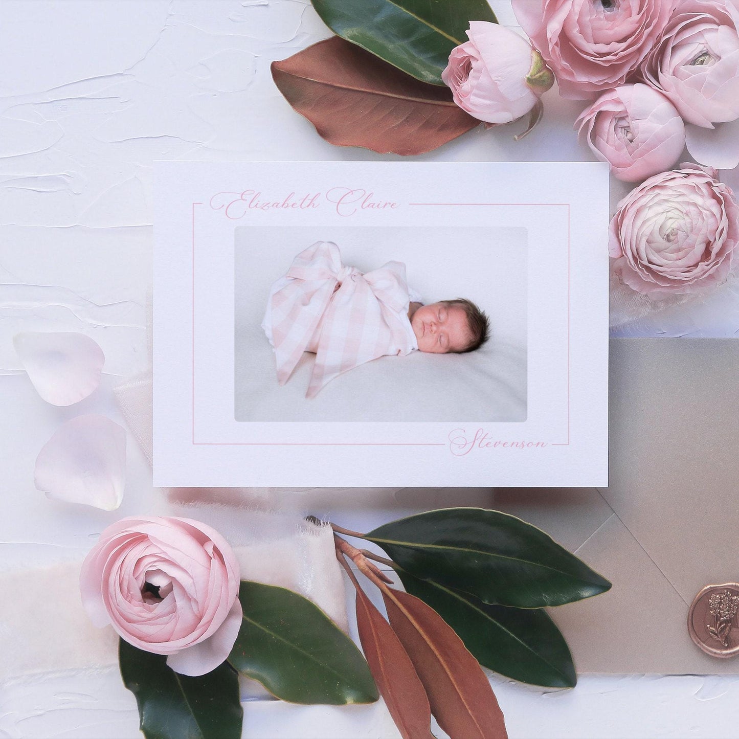 Ditsy Floral Birth Announcement