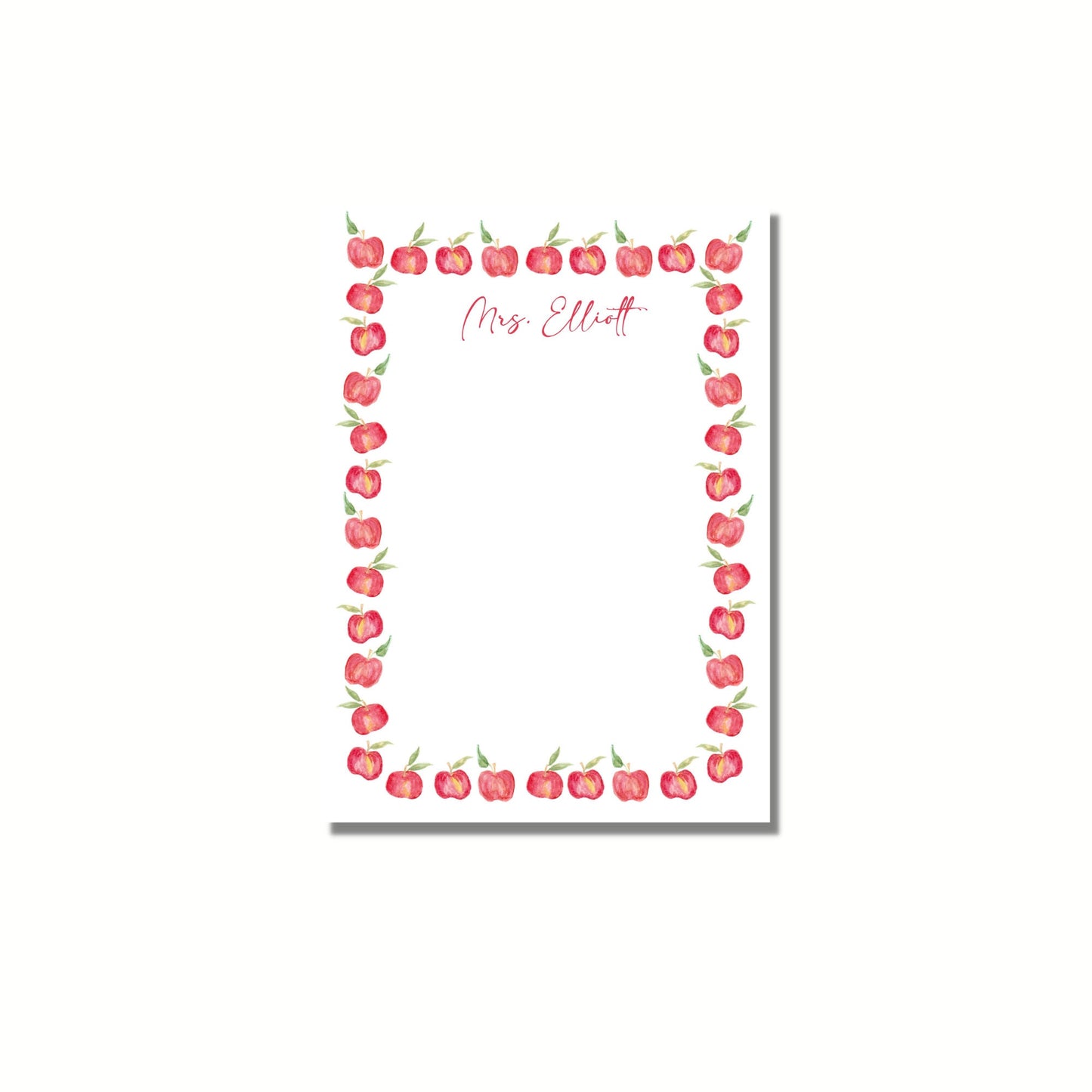 Apple Border Notepad