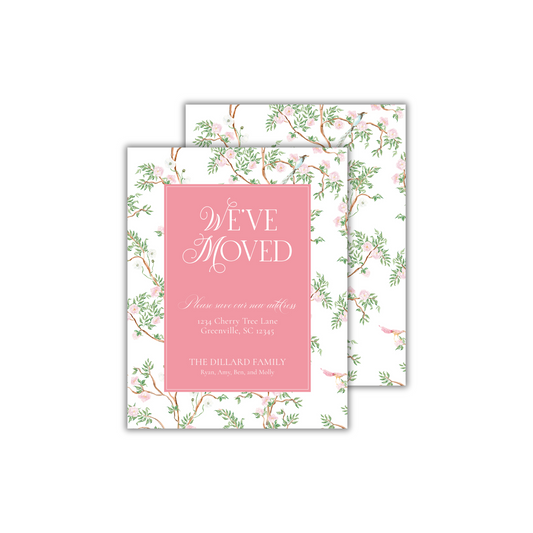 Spring Chinoiserie Moving Announcements