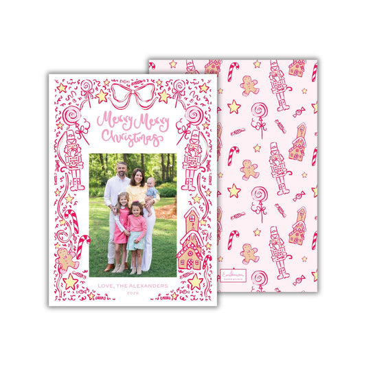 Candy Christmas Card - Red/Pink
