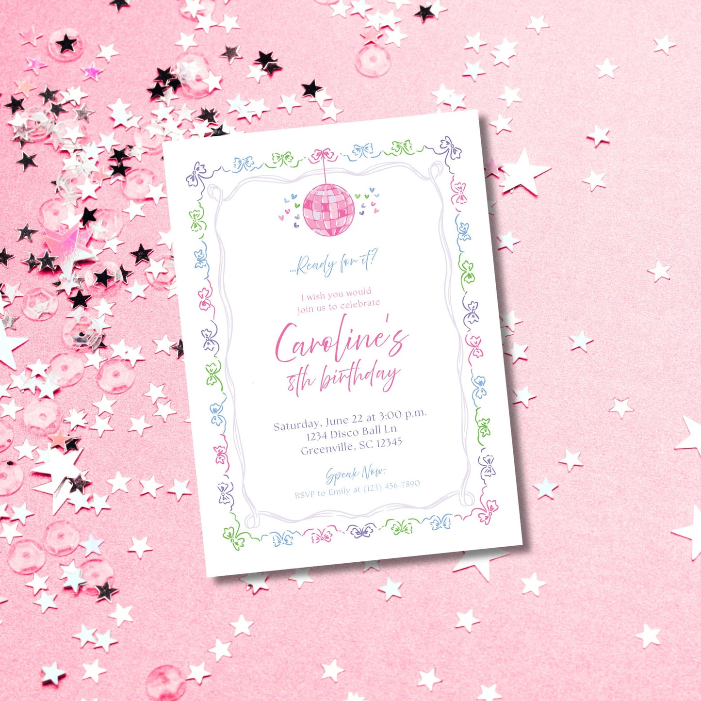 Disco Ball Invitation