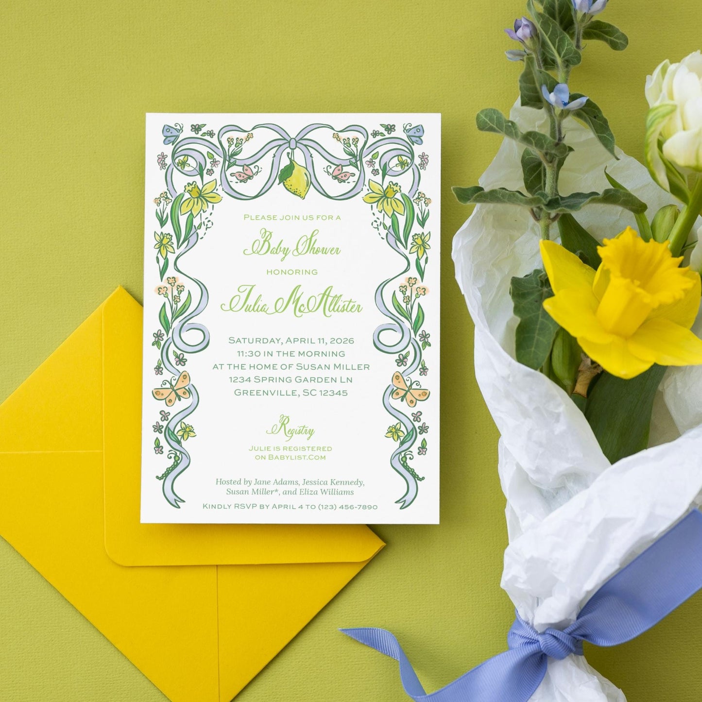 Lemon Squeeze Baby Shower Invitation